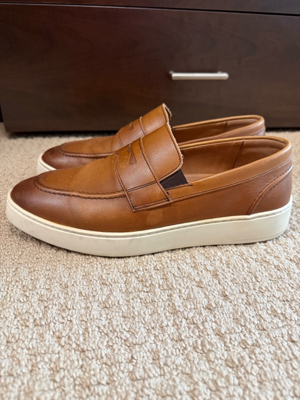 Allen Edmonds Randolph 2.0 Slip-on Sneaker Loafer Walnut Leather 9 EEE Wide